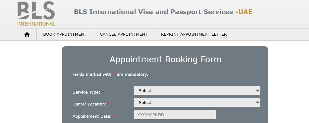 spain visa appointment dubai online step by step