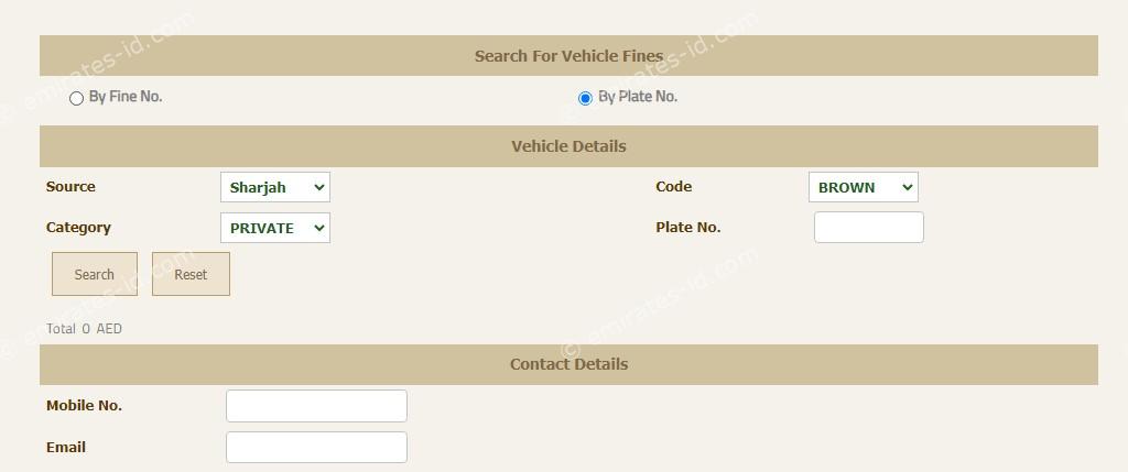 traffic fine check online in each emirate