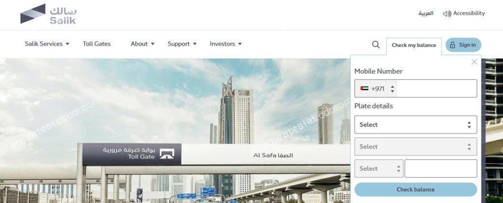 how to check salik balance with vehicle number uae online 