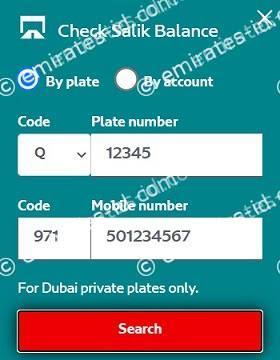 how to check salik balance with vehicle number uae online