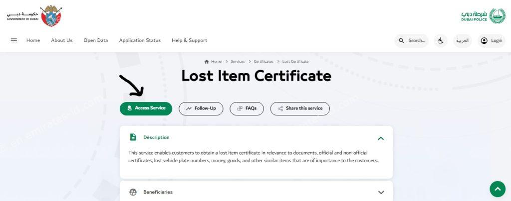 Obtaining a dubai police lost certificate online