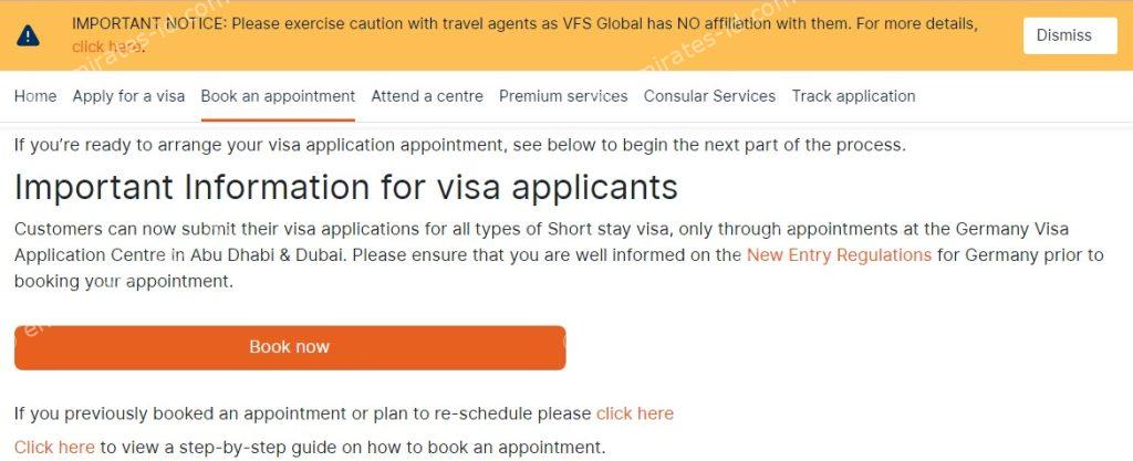 scheduling visa germany appointment dubai online