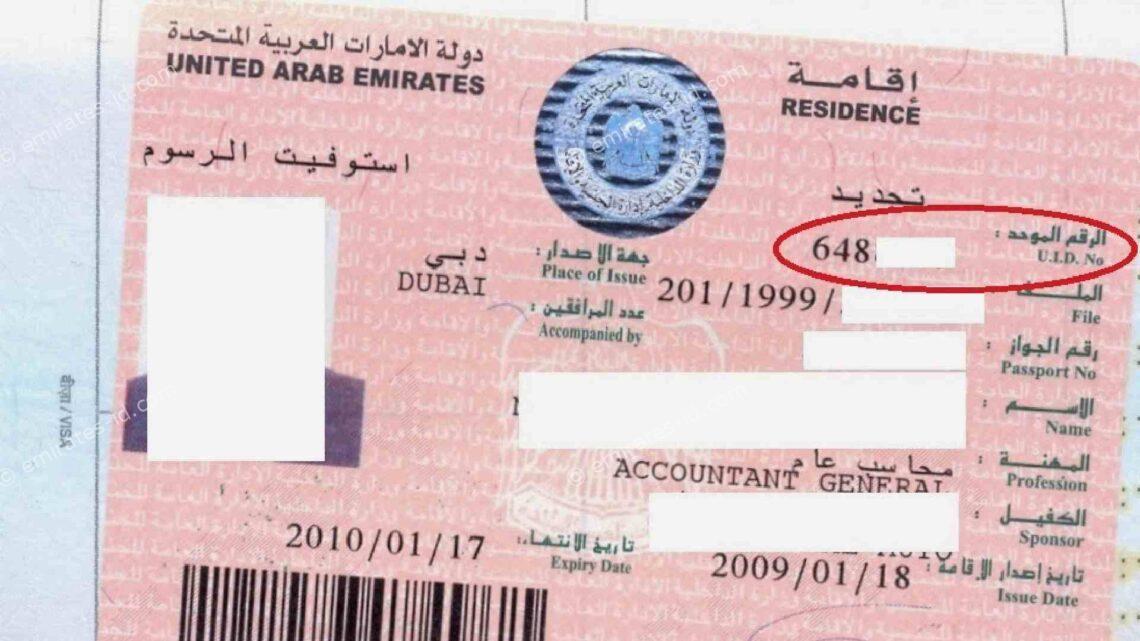 what is the uid number in uae and how to check uid number